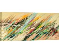 Peintures sur toile, style abstrait moderne - Lucas, vibration des couleurs - 70 x 35 cm