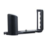 PEIPRO GFX100RF Poignée d'appareil photo de type U avec poignée en cuir, plaque de dégagement rapide compatible avec les trépieds Peak Design & ARCA, poignée en aluminium CNC pour GFX100RF (noir, type