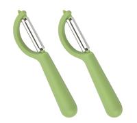 peiqiup Éplucheur Universel (2 Pcs), Éplucheur pivotant en Acier Inoxydable, Couteau Cuisine avec Lame Tranchante pour Légumes Fruits, Vert