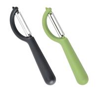 peiqiup Éplucheur Universel (2 Pcs), Éplucheur pivotant en Acier Inoxydable, Couteau Cuisine avec Lame Tranchante pour Légumes Fruits, Vert+Noir