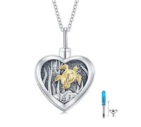 Peireara Collier urne en forme de tortue de mer pour femme en argent sterling 925 - Bijoux de crémation pour cendres, souvenirs, bijoux funéraires pour femme