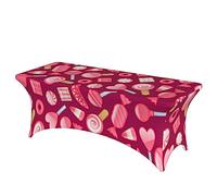 PEIXEN Nappe rectangulaire de 1,8 m - Rose bonbon - Lavable et infroissable - Protection de table universelle pour mariage, salle à manger, buffet, fête, camping