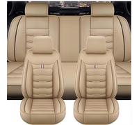 PEIXEN Voiture Housses De Siège pour VW EOS 2-Door 2006 2007 2008 2009 2010 2011 2012 2013 2014 2015, 5 Sièges Confortable Respirant Cuir Protège Siège, Interieur Accessoires,Beige
