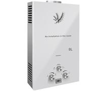 PEIXU 8L Chauffe-eau à Gaz,16KW,8L/min,Instantané Chauffe Bain à Gaz Propane ou Butane,Blanc,Chaudière Instantanée à GPL avec Mode Hiver et Mode été pour Maison Camping Caravane
