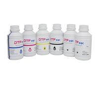 PEIXU Encre pour Imprimante DTF,Encre DTF,Rouge Jaune Bleu Noir Blanc,CMYKWW,6 * 500ML,Set de 6 Bouteilles,Couleur Magnifique