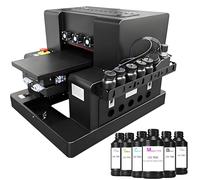 PEIXU Imprimante UV A4 Imprimantes Jet d'encre Imprimante Multifonction Automatique à Plat Imprimante avec Tête d'impression XP600 pour Bouteilles,Étui pour Téléphone Portable et Métal