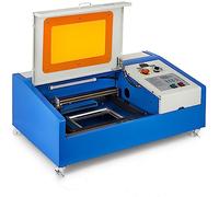 PEIXU Machine à Graveur Laser CO2 Graveur Laser 40W 300x200mm Machine a Graver Laser Gravure et DéCoupe de Petite Puissance Haute PréCision Léger et Mince Papier/Bois/Cuir DéCoupe (40W Bleu blanc)