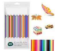 peiyee 2,5mm Recharges de Stylo 3D Doodler Start Filament PCL 110 Pièces, 22 Couleurs Recharge Stylo 3D, Filament Stylo 3D pour 3D Doodler, 5 Recharges Stylos pour Chaque Couleur, 15cm de Long Chacune