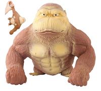 peiyee Jouet Gorille(14*13cm) Figurine De Gorille Anti Stress,Gorille De Singe De Latex,Doux Squeeze Anti-Stress Jouets pour Adulte & Enfants,Le Tdah, l'Autisme, Jouets De Figurines D'Anime