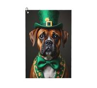 peiyeety Accessoires de Golf pour Hommes et Femmes, Serviette de Golf à Motif Boxer Mignon n° 41 avec Mousqueton, en Microfibre gaufrée, 40 x 60 cm.