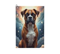 peiyeety Accessoires de Golf pour Hommes et Femmes, Serviette de Golf Moderne à imprimé Boxer n° 19 avec Mousqueton, en Microfibre gaufrée, 40 x 60 cm.