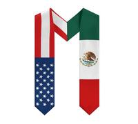 peiyeety Amérique Mexique Michoacán Drapeau mexicain 1 Étole de remise de diplôme Châle Écharpe pour étudiant diplômé à l'étranger Études internationales 2026 Châles épais Décoration Cadeau
