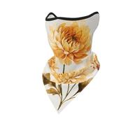 peiyeety Bouquet de fleurs jaunes aquarelle Cagoule réutilisable bandana cache-cou respirante pour l'extérieur