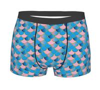 peiyeety Boxer imprimé écailles de Poisson pour Homme, sous-vêtement imprimé léopard Marron, Pochette Souple, Boxer Extensible, nouveauté pour Petit ami, L