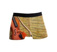 peiyeety Boxer pour Homme avec Motif Instrument de Musique rétro et Violon