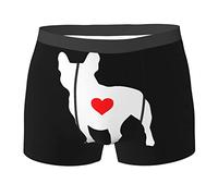 peiyeety Boxer Respirant pour Homme Motif Bouledogue français Heart 8, Short Doux et Confortable