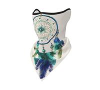peiyeety Cache-cou bandana réutilisable attrape-rêves bleu et vert, cagoule respirante d'extérieur
