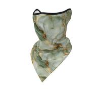 peiyeety Cache-cou bandana réutilisable en marbre vert clair luxueux, cagoule respirante d'extérieur