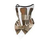 peiyeety Cache-cou bandana réutilisable en tissu patchwork Word Mama And Bow, cagoule respirante d'extérieur