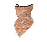 peiyeety Cache-cou/bandana réutilisable en vitrail représentant des vagues océaniques et une pêche, respirant, pour l'extérieur