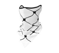 peiyeety Cache-cou bandana réutilisable noir et blanc pour filet de volley-ball, cagoule respirante d'extérieur