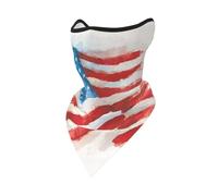 peiyeety Cache-cou bandana réutilisable simple avec drapeau américain aquarelle, cagoule respirante d'extérieur