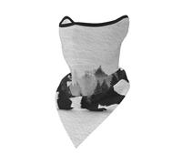 peiyeety Cache-cou bandana réutilisable vintage à motif silhouette d'ours et d'arbres, cagoule respirante d'extérieur