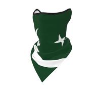 peiyeety Cache-cou réutilisable avec bandana et cagoule respirante d'extérieur aux couleurs du drapeau pakistanais