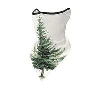 peiyeety Cache-cou réutilisable bandana/cache-cou/cagoule respirante pour l'extérieur, motif aquarelle vert sapin