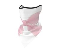 peiyeety Cagoule réutilisable en gros-grain rose à nœud festonné, bandana, cache-cou, cagoule respirante d'extérieur