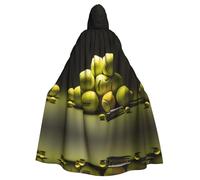 peiyeety Cape à capuche adulte avec motif tennis - Costume médiéval pour Halloween, sorciers, magiciens et soirées à thème