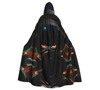 peiyeety Cape à capuche adulte d'astronaute du futur pour Halloween - Costume de cosplay facile d'entretien et durable pour les fêtes et événements