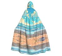 peiyeety Cape à capuche adulte style dessin animé pour Halloween, cosplay, bal masqué et soirées à thème