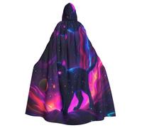 peiyeety Cape à capuche Cosmic Cat Psychedelic Journey pour homme et femme, déguisement d'Halloween ou de cosplay