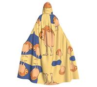 peiyeety Cape à capuche pour adulte à motif de hibou tordu pour les fêtes costumées d'Halloween et plus encore