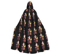 peiyeety Cape à capuche pour adulte à motif Père Noël dans la cheminée pour Halloween, à porter pendant Halloween, jeu de rôle