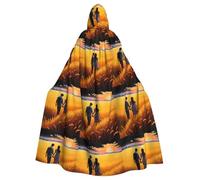 peiyeety Cape à capuche pour adulte Motif Amour dans le champ de blé pour Halloween à porter pendant Halloween, jeu de rôle