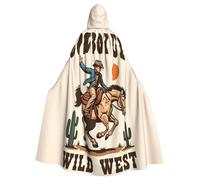 peiyeety Cape à capuche unisexe motif cowboy vintage style western pour Halloween, vampire, sorcière, cosplay, magicien