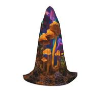 peiyeety Capes à capuche imprimées de champignons sauvages pour adolescents, cape à capuche pour Halloween et Noël