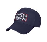 peiyeety Charlie Kirk Avait Raison sur Tout Chapeaux Casquette Classique réglable pour Adulte Casquette de Baseball