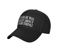 peiyeety Charlie Kirk Avait Raison sur Tout Chapeaux Casquette Classique réglable pour Adulte Casquette de Baseball