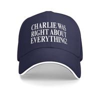 peiyeety Charlie Kirk Avait Raison sur Tout Chapeaux Casquette de Baseball Unisexe Casquettes Sandwich Casquette Dad Hat