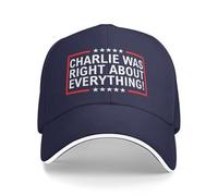 peiyeety Charlie Kirk Avait Raison sur Tout Chapeaux Casquette de Baseball Unisexe Casquettes Sandwich Casquette Dad Hat