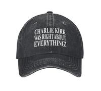 peiyeety Charlie Kirk Avait Raison sur Tout Chapeaux pour Femmes Casquettes de Baseball délavées et vieillies