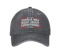 peiyeety Charlie Kirk Avait Raison sur Tout Chapeaux pour Femmes Casquettes de Baseball délavées et vieillies