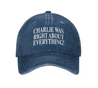 peiyeety Charlie Kirk Avait Raison sur Tout Chapeaux pour Femmes Casquettes de Baseball délavées et vieillies