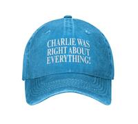 peiyeety Charlie Kirk Avait Raison sur Tout Chapeaux pour Femmes Casquettes de Baseball délavées et vieillies