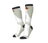 peiyeety Chaussettes fantaisie « Love Chicken », douces et respirantes, pour hommes et femmes, 1 paire noire