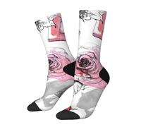 peiyeety Chaussettes parfumées, rouges à lèvres et maquillage, chaussettes décontractées et sportives pour femmes et hommes
