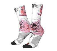 peiyeety Chaussettes parfumées, rouges à lèvres et maquillage, chaussettes décontractées et sportives pour femmes et hommes
